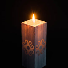 Load image into Gallery viewer, Rustiikki pöytäkynttilä mokka