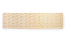 Lataa kuva Galleria-katseluun, IVANA HELSINKI PRINT SULKA kaitaliina 100% pellava valkea-kulta