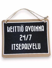 Load image into Gallery viewer, Meimi design- sisustuskyltti musta
