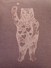 Lataa kuva Galleria-katseluun, Nalle 100% pellava koristetyynynpäällinen
