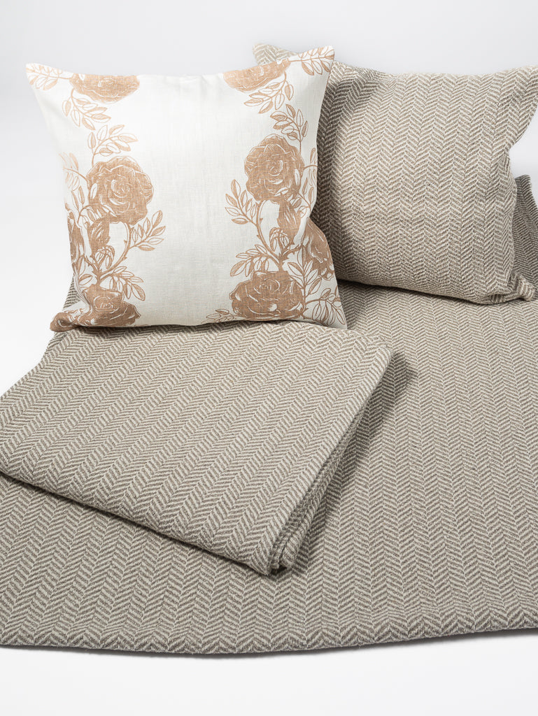 RUUSU 100 % pellava tyynynliina valkoinen-beige