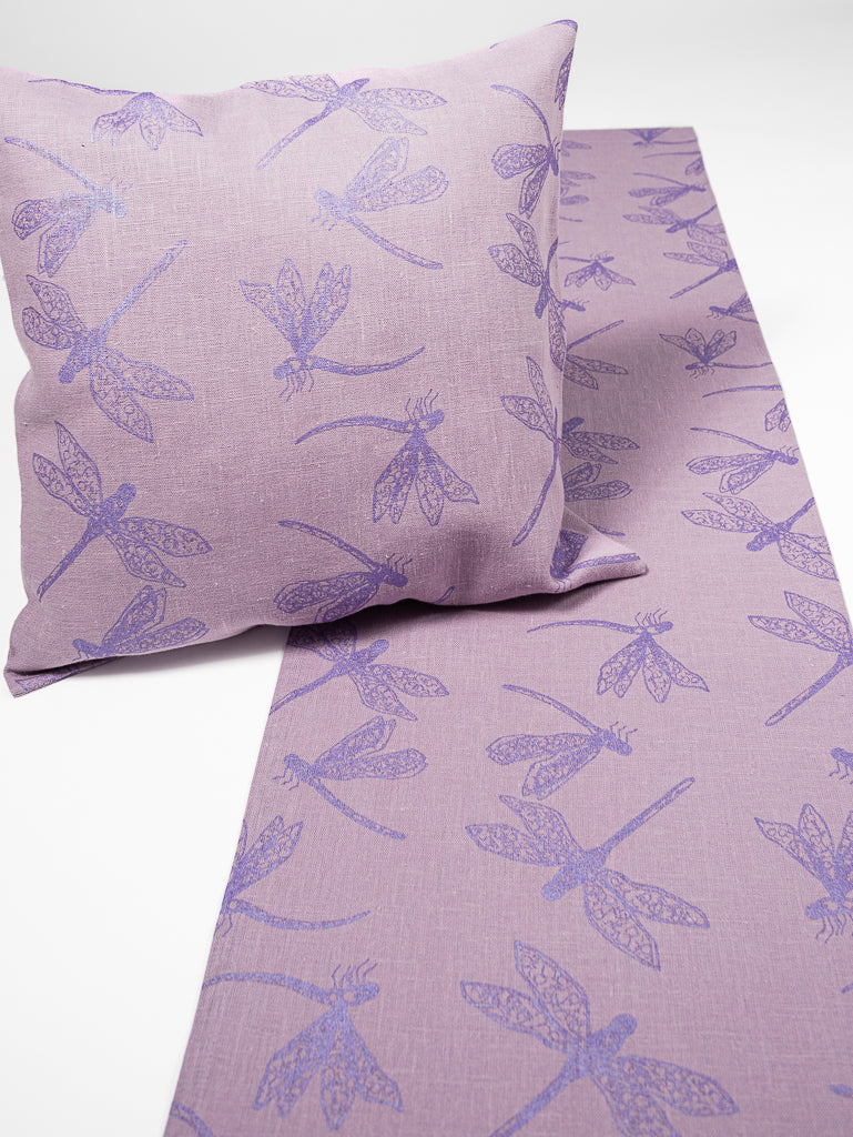 SUDENKORENTO 100% pellava kaitaliina lila