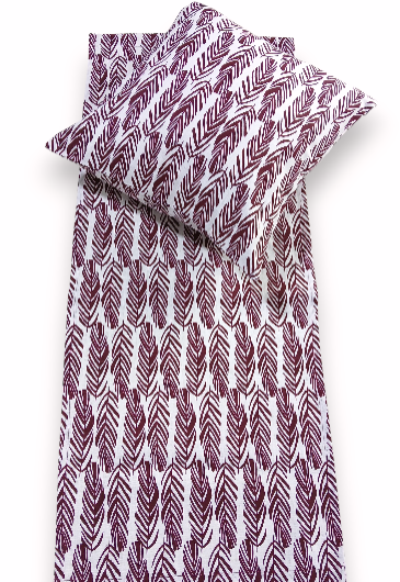 IVANA HELSINKI PRINT SULKA 100% pellava valkoinen-karpalo