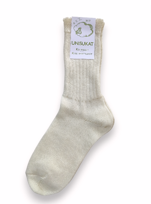 Unisukat - valkea